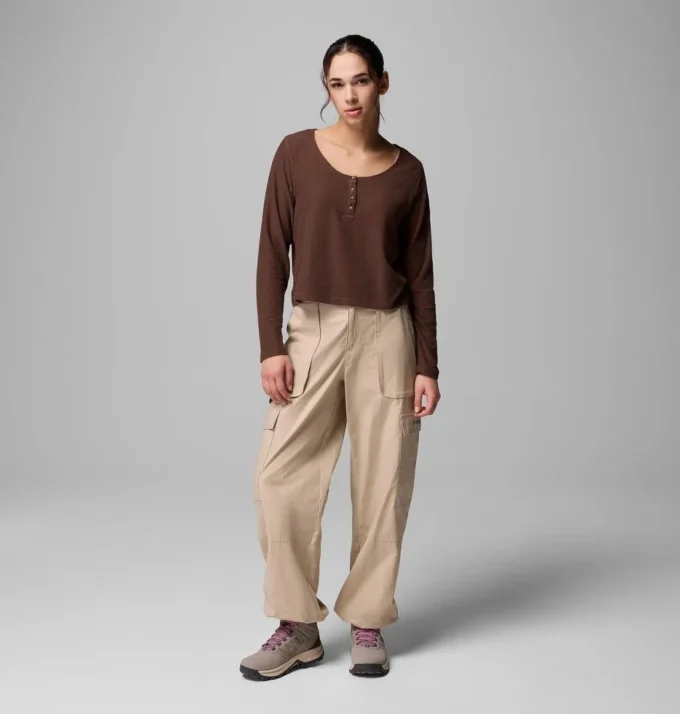 Women Brea Falls™ Grid Henley Long Sleeve Shirt Women Brea Falls™ Grid Henley Long Sleeve Shirt