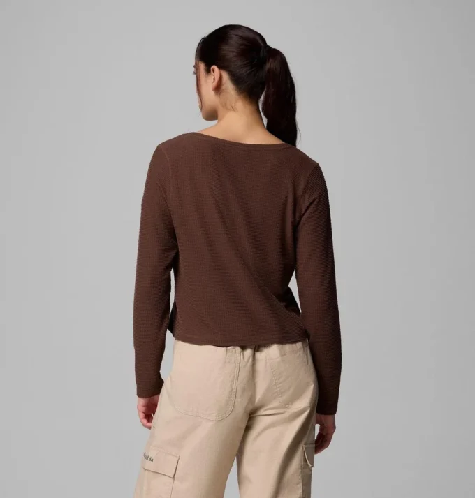 Women Brea Falls™ Grid Henley Long Sleeve Shirt Women Brea Falls™ Grid Henley Long Sleeve Shirt