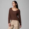 Women Brea Falls™ Grid Henley Long Sleeve Shirt Women Brea Falls™ Grid Henley Long Sleeve Shirt