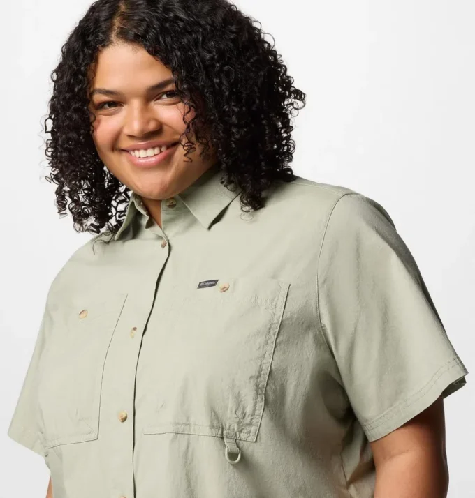 Women Brea Falls™ Woven Short Sleeve Shirt – Plus Size Women Brea Falls™ Woven Short Sleeve Shirt – Plus Size