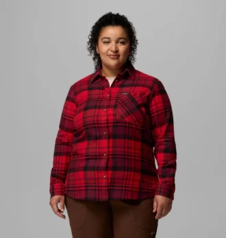 Women Calico Basin™ Flannel Long Sleeve Shirt – Plus Size