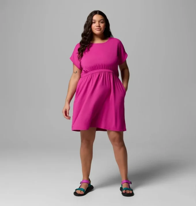 Women Chill River™ Short Sleeve Dress – Plus Size Women Chill River™ Short Sleeve Dress – Plus Size