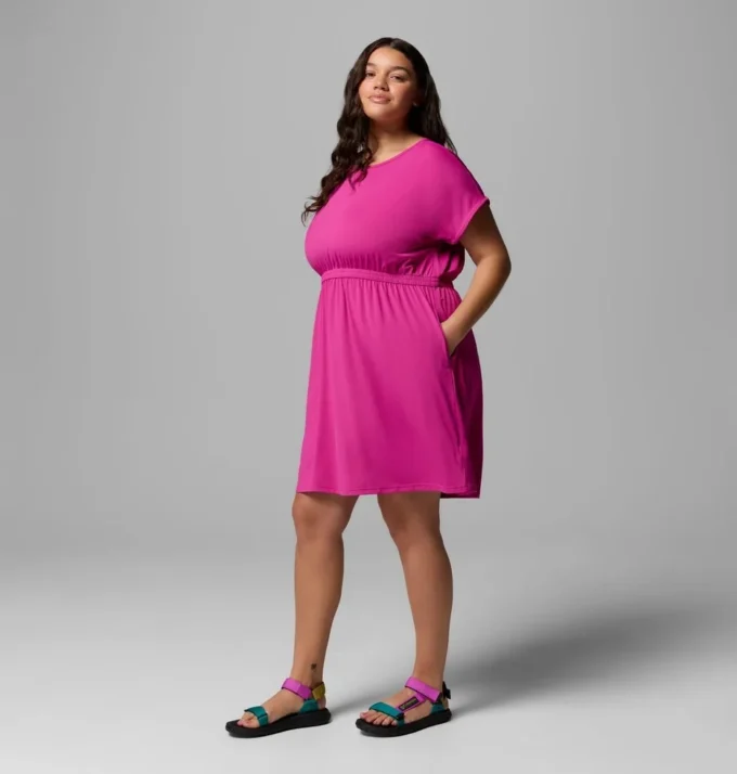 Women Chill River™ Short Sleeve Dress – Plus Size Women Chill River™ Short Sleeve Dress – Plus Size
