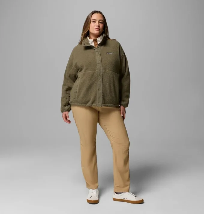 Women Cloud Point™ Snap Fleece Jacket – Plus Size