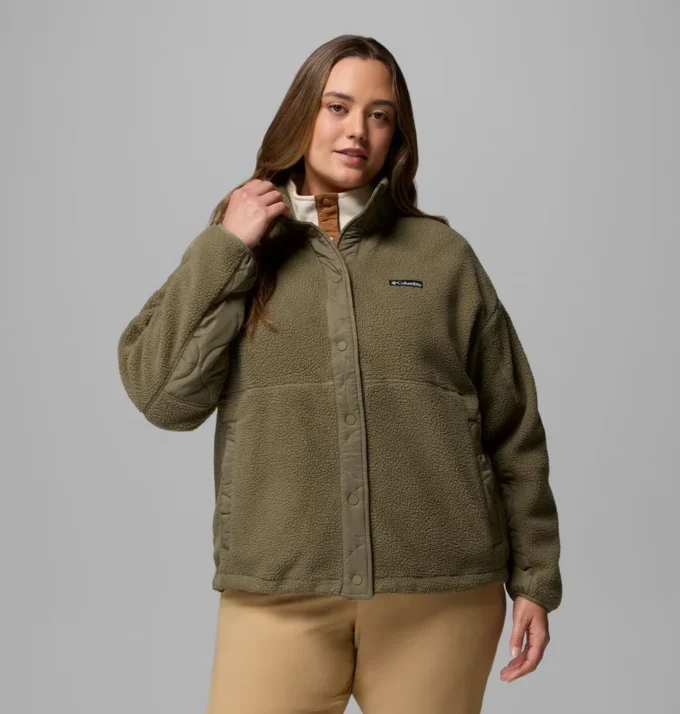 Women Cloud Point™ Snap Fleece Jacket – Plus Size