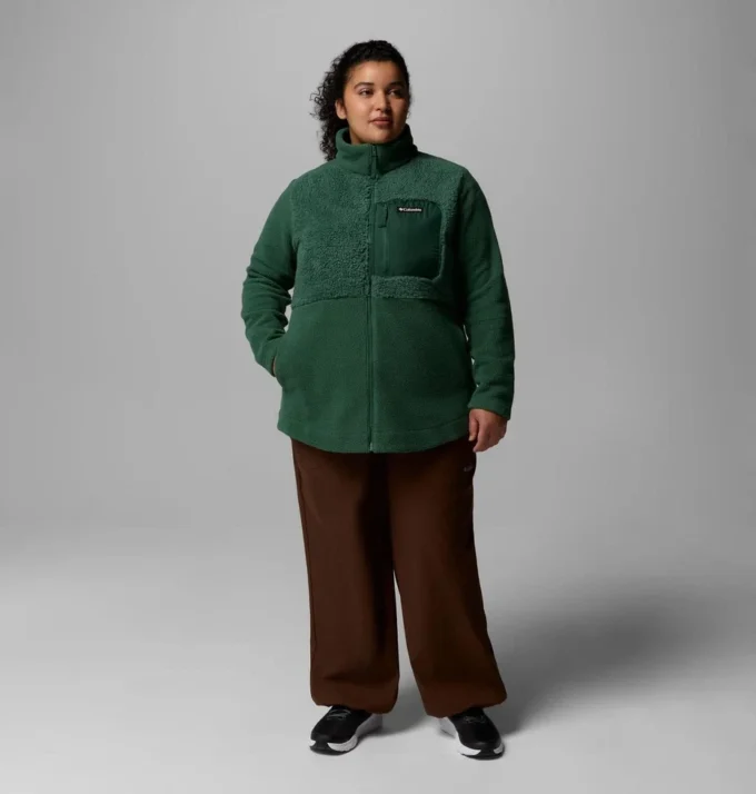 Women Columbia Lodge™ Sherpa Full Zip Fleece Jacket – Plus Size