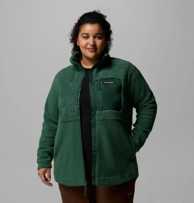 Women Columbia Lodge™ Sherpa Full Zip Fleece Jacket – Plus Size