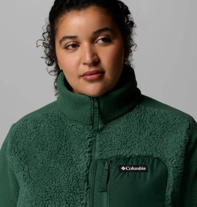 Women Columbia Lodge™ Sherpa Full Zip Fleece Jacket – Plus Size