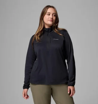 Women Essential Hike™ Grid Fleece Half Zip Jacket – Plus Size