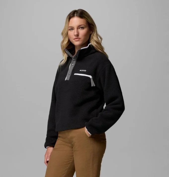 Women Helvetia™ II Cropped Half Snap Fleece Pullover