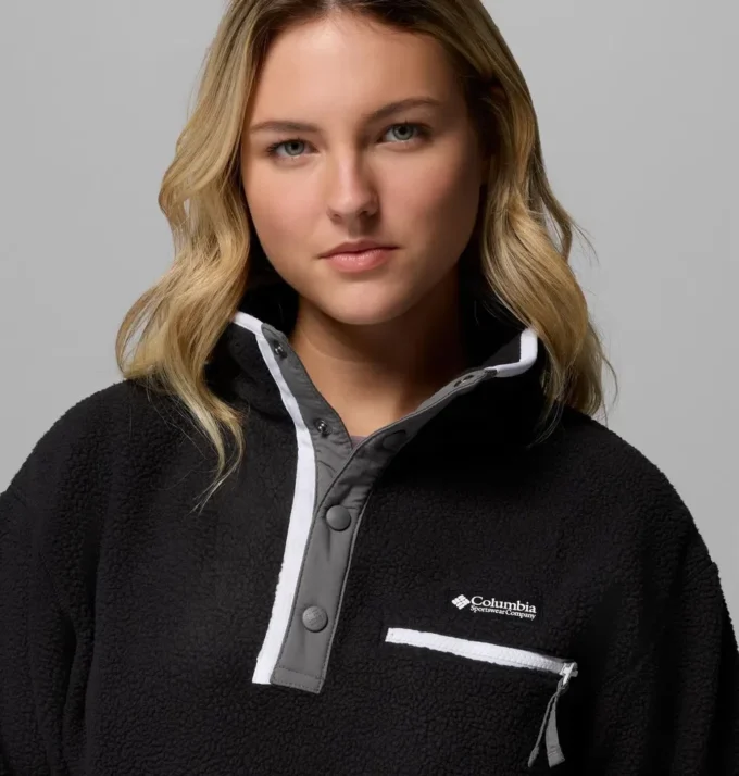 Women Helvetia™ II Cropped Half Snap Fleece Pullover