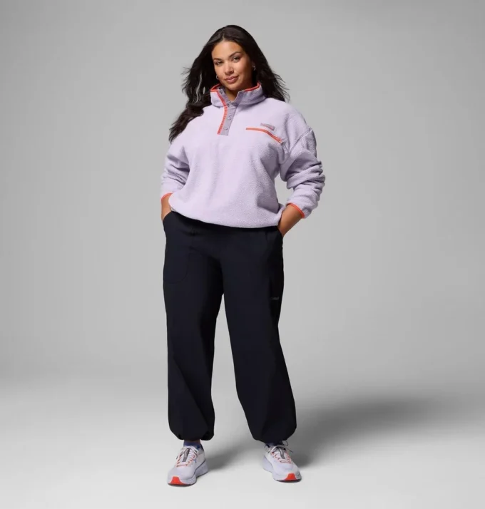 Women Helvetia™ II Cropped Half Snap Fleece Pullover – Plus Size