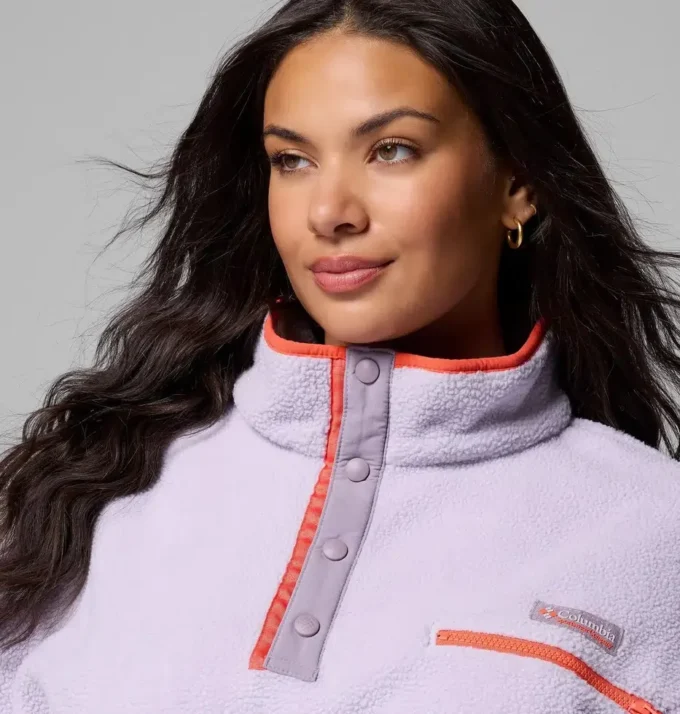 Women Helvetia™ II Cropped Half Snap Fleece Pullover – Plus Size
