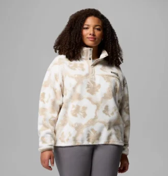 Women Helvetia™ II Printed Cropped Half Snap Fleece Pullover