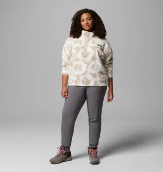 Women Helvetia™ II Printed Cropped Half Snap Fleece Pullover