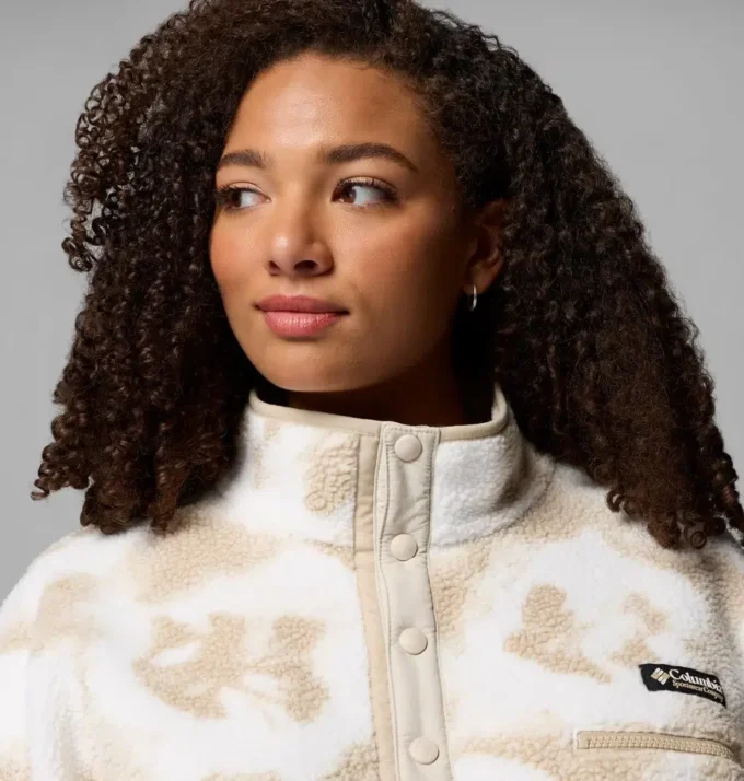 Women Helvetia™ II Printed Cropped Half Snap Fleece Pullover Women Helvetia™ II Printed Cropped Half Snap Fleece Pullover