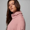 Women Holly Hideaway™ Waffle Cowl Neck Pullover