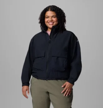 Women Paracutie™ Cropped Cargo Windbreaker – Plus Size
