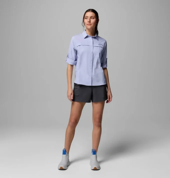 Women PFG Castback™ Woven Long Sleeve Shirt Women PFG Castback™ Woven Long Sleeve Shirt