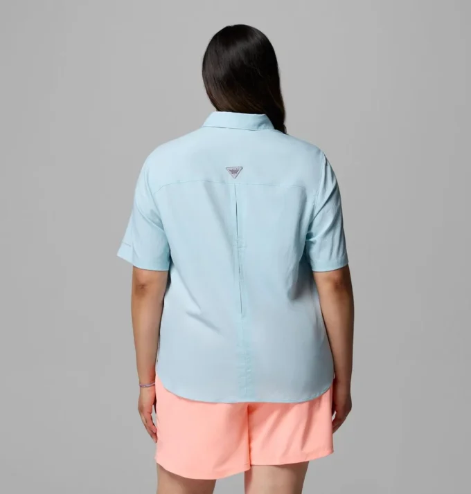 Women PFG Castback™ Woven Short Sleeve – Plus Size Women PFG Castback™ Woven Short Sleeve – Plus Size