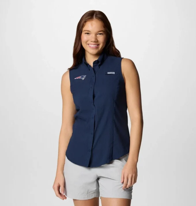 Women PFG Tamiami™ Sleeveless Shirt – New England Patriots Women PFG Tamiami™ Sleeveless Shirt – New England Patriots