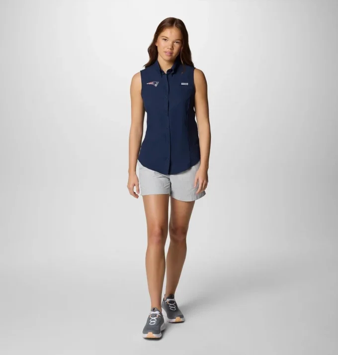 Women PFG Tamiami™ Sleeveless Shirt – New England Patriots Women PFG Tamiami™ Sleeveless Shirt – New England Patriots