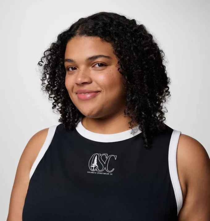 Women Rolling Bend™ Graphic Ringer Tank – Plus Size