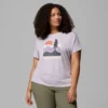 Women Ruby Springs™ Graphic Fitted Short Sleeve Shirt – Plus Size