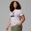 Women Ruby Springs™ Graphic Fitted Short Sleeve Shirt – Plus Size