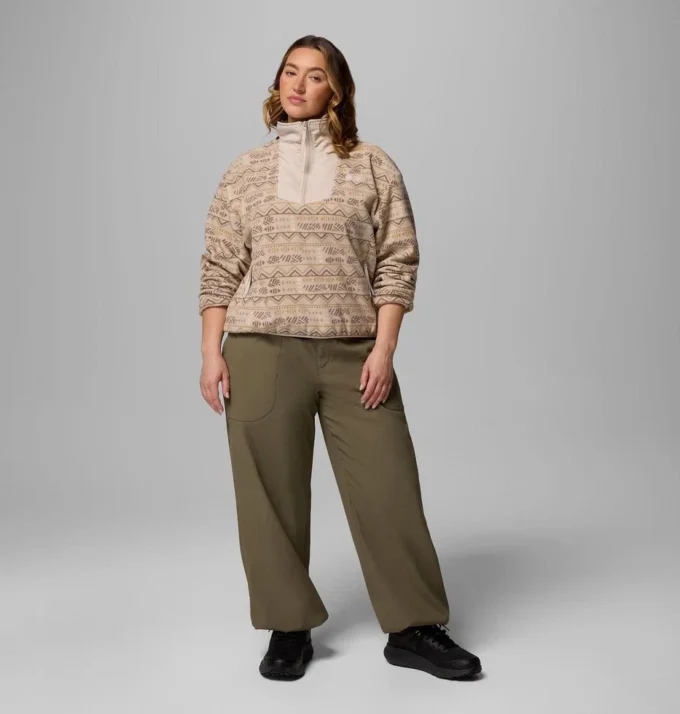 Women Sequoia Grove™ Printed Half Zip Jacket – Plus Size