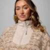 Women Sequoia Grove™ Printed Half Zip Jacket – Plus Size