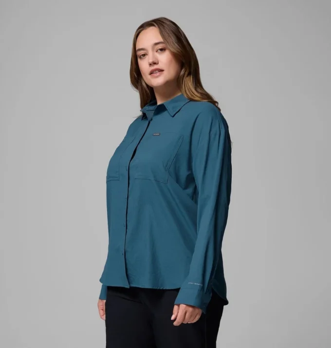 Women Silver Ridge™ Utility Long Sleeve Shirt – Plus Size