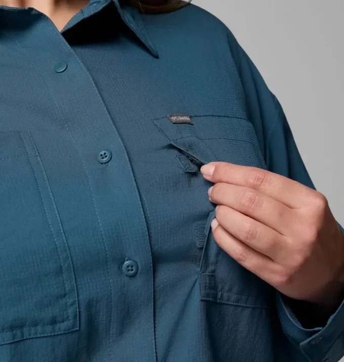 Women Silver Ridge™ Utility Long Sleeve Shirt – Plus Size