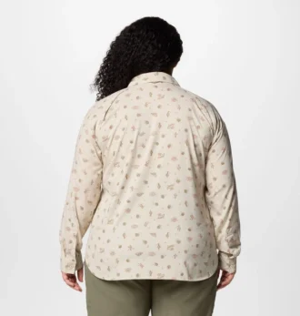 Women Silver Ridge™ Utility Patterned Long Sleeve Shirt – Plus Size