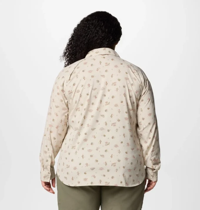 Women Silver Ridge™ Utility Patterned Long Sleeve Shirt – Plus Size Women Silver Ridge™ Utility Patterned Long Sleeve Shirt – Plus Size