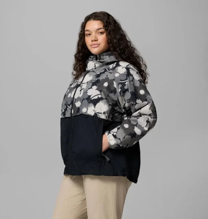 Women Spire Valley™ Printed Windbreaker – Plus Size Women Spire Valley™ Printed Windbreaker – Plus Size