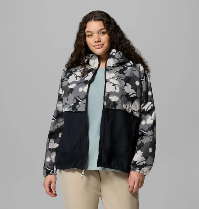 Women Spire Valley™ Printed Windbreaker – Plus Size Women Spire Valley™ Printed Windbreaker – Plus Size