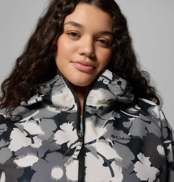 Women Spire Valley™ Printed Windbreaker – Plus Size Women Spire Valley™ Printed Windbreaker – Plus Size