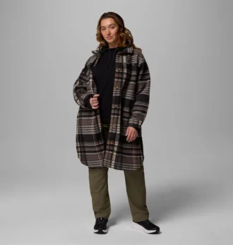 Women Wildest Venture™ Long Fleece Coat – Plus Size