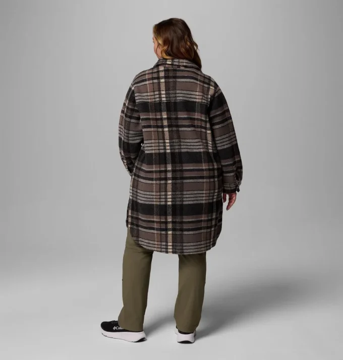 Women Wildest Venture™ Long Fleece Coat – Plus Size