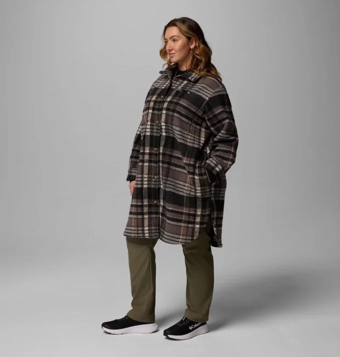 Women Wildest Venture™ Long Fleece Coat – Plus Size
