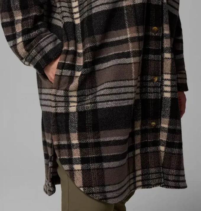 Women Wildest Venture™ Long Fleece Coat – Plus Size